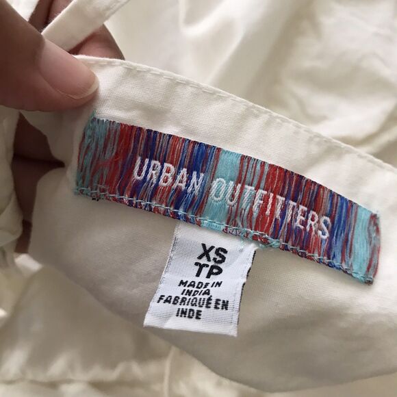 Urban Outfitters White Cotton Strappy Sleeveless A Line Flared Mini Dress - XS - Picture 8 of 9